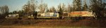 CSX 5561 B30-7 CSX 1900 X-SCL 300 U18B CSX 3003B BQ23-7 X-SBD 5133 XX-SCL Family Lines 5133 CSX 3118 X-SBD 5118 XX-L&N Family Lines B23-7 take a manifest north from Bainbridge Georgia along highway 84 01-1994